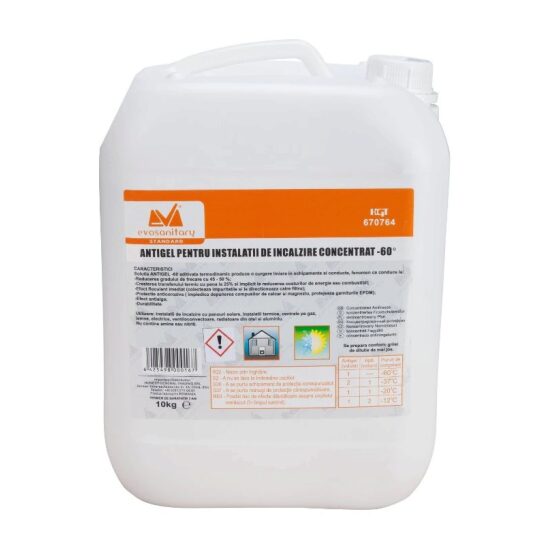 Antigel pentru instalații de încălzire, protecție până la -60 °C, 10 kg, cod 670764