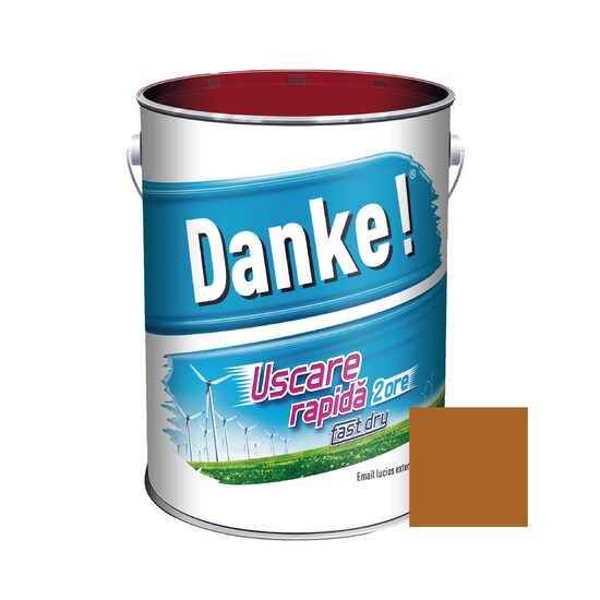 Vopsea alchidica cu uscare rapida pentru lemn / metal DANKE interior / exterior OCRU 4 L
