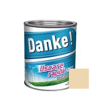 Vopsea alchidica cu uscare rapida pentru lemn / metal DANKE interior / exterior CREM 2.5 L