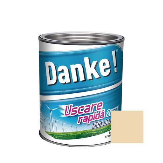 Vopsea alchidica cu uscare rapida pentru lemn / metal DANKE interior / exterior CREM 2.5 L
