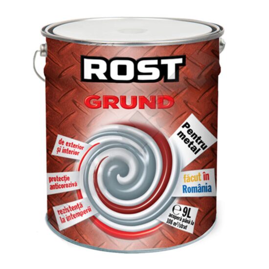 Grund anticoroziv pentru metal Rost, gri 9 L