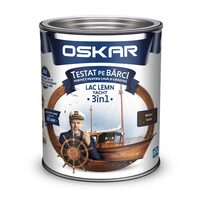 Lac pentru lemn OSKAR Yacht 3 în 1, mahon inchis 0,75 L