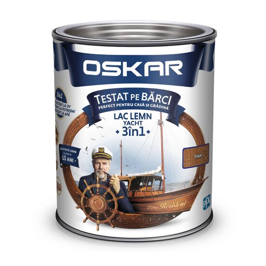 Lac pentru lemn OSKAR Yacht 3 în 1, stejar 0,75 L