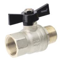 Robinet sfera tip fluture, cu bila, Herkules FI-FE FERRO