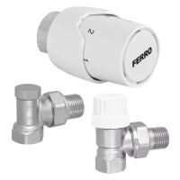 Set robineti coltar cu cap termostatic ZTM21 FERRO