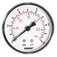 Manometru axial 63 mm 1/4" 0/10 bari M6310A FERRO