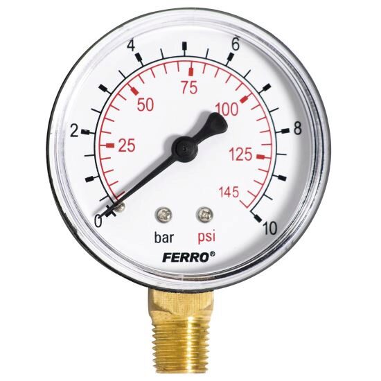 Manometru radial 63 mm 1/4" 0/10 bari M6310R FERRO