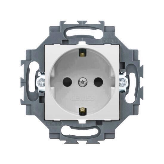 Priza Schuko term. surub 2P+E 16A alb Dahlia GEWISS GW35207W