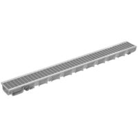 Rigolă de drenaj Dakota Pegasus Plus One S, cu grătar, gri, 100 × 35 × 1000 mm