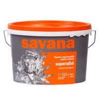 Vopsea superlavabila, super alba, Savana de interior, alba 2.5L