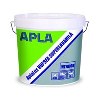 Vopsea superlavabilă pentru interior AplaLux, alb, putere mare de acoperire, 15 L