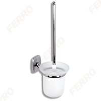 Perie WC cu suport din sticla Orfeus, crom 6933