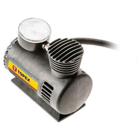 Compresor cu manometru 12V cu accesorii TOPEX 97X501