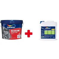Vopsea superlavabila, superalba, Savana Ultra Rezist, de interior, alba 15L + Amorsa 4 L