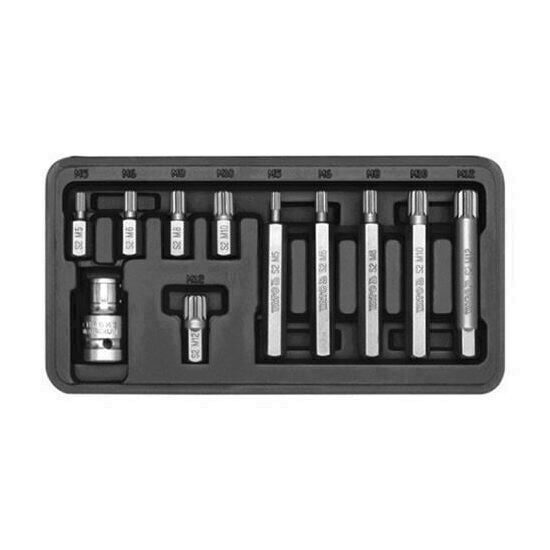 Set 10 biti spline + adaptor 1/2" Yato Yt-0415