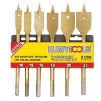 Set 6 burghie plate pentru lemn 10-25 mm LUMYTOOLS LT22360