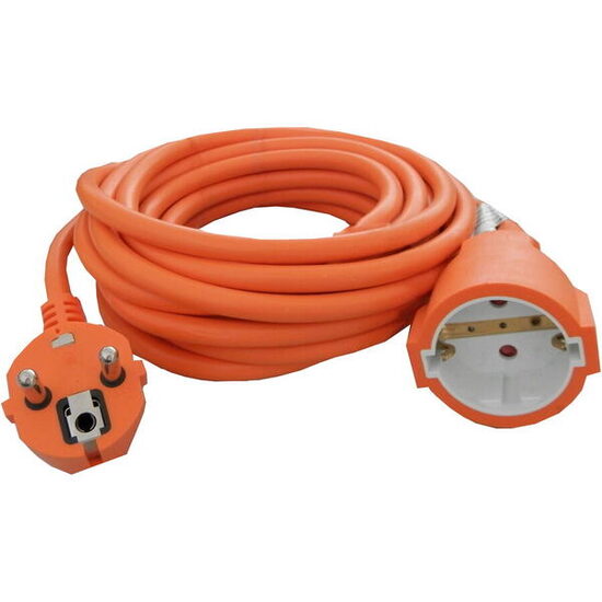 Prelungitor electric profesional Comtec MF0012-03641, 1 priză Schuko, cablu 10 m, 3 × 1,5 mm², portocaliu