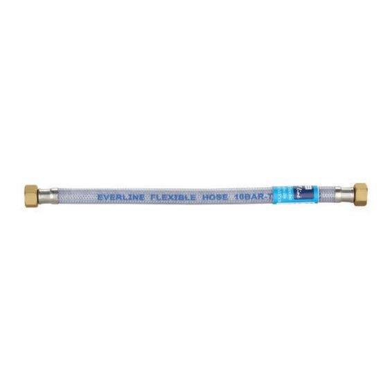 Racord flexibil cu invelis din cauciuc 1/2"x3/8" EVERLINE