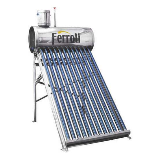 Panou solar Ferroli EcoSole 12 FRL-TF12, cu boiler 120 L, pentru incalzire apa, nepresurizat