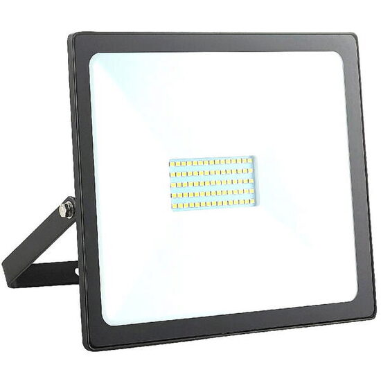 Proiector LED SMD UPTEC Super Slim MF0011-54056, 30 W, 2700 lm, lumină rece 6000 K, IP65, negru