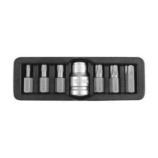 Set 7 biti torx + adaptor 1/2" Yato Yt-0416