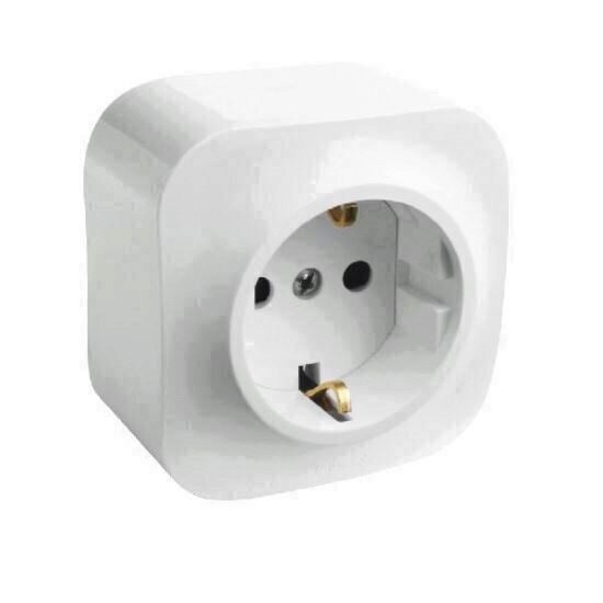 Priza simpla Schuko 2P+T 16A alb Forix Ip2X Legrand 782411