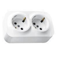 Priza Schuko 2x2P+T 16A alb Forix Ip2X Legrand 782413