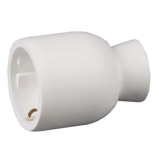Priza mobila cu iesire dreapta alba Helium Legrand 050317