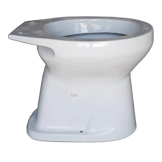 Vas WC uscat pentru curte, din ceramică, montaj pe pardoseală, alb, lățime 35,5 cm, 11,5 kg