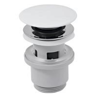 Ventil click-clack 1.1/4" cu dop ceramic alb S288PPC FERRO