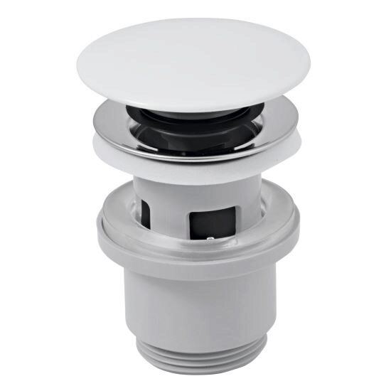 Ventil click-clack 1.1/4" cu dop ceramic alb S288PPC FERRO