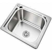 Chiuvetă bucătărie inox SC103, 1 cuvă, 55 × 50 cm, grosime 0,8 mm, cu scurgere inclusă