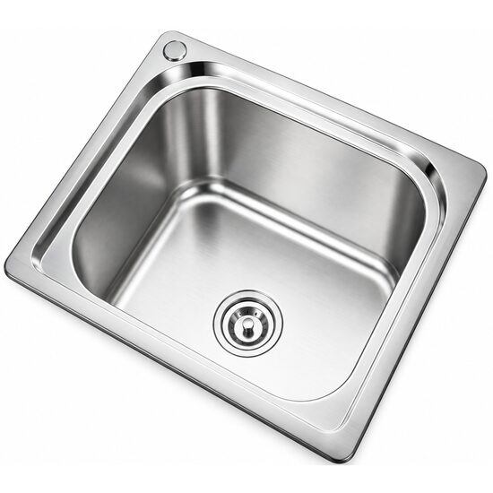 Chiuvetă bucătărie inox SC103, 1 cuvă, 55 × 50 cm, grosime 0,8 mm, cu scurgere inclusă