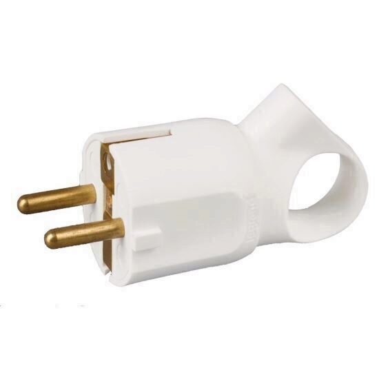 Fisa cu inel plastic, gri Helium Legrand 050324