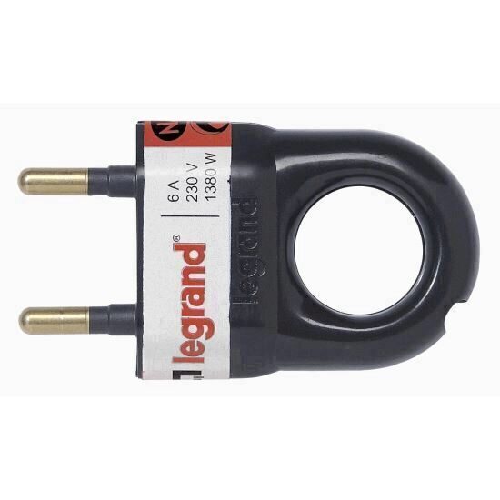 Fisa cu inel de extragere negru HELIUM Legrand 050163