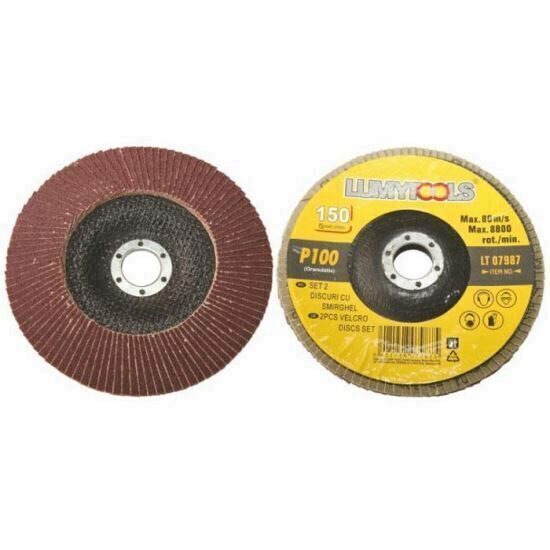 Set 2 discuri cu smirghel 125 mm P100 LUMYTOOLS LT07977
