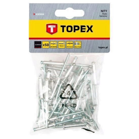 Nituri aluminiu 50 buc/set TOPEX