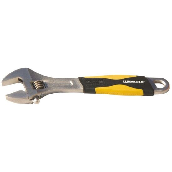 Cheie reglabilă LumyTools LT54043, 250 mm, din oțel crom-vanadiu (Cr-V), deschidere maximă 30 mm, mâner cauciucat