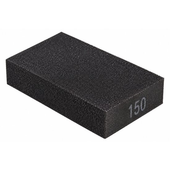 Burete abraziv pentru slefuire, 100 x 70 x 25 mm, gr. 150, negru MX07914