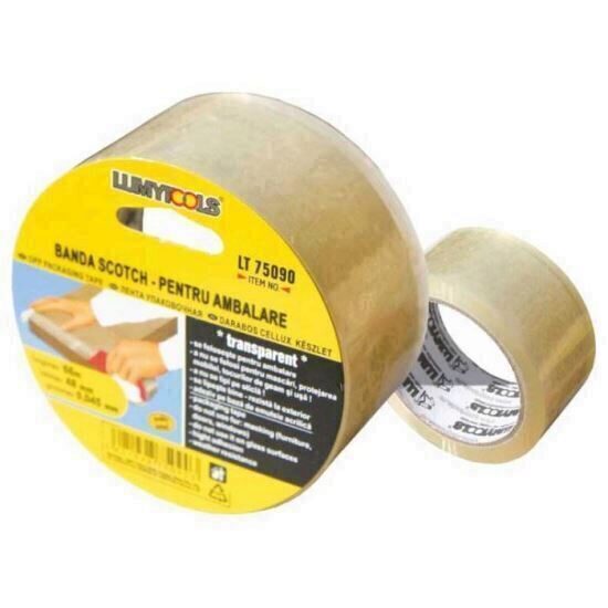 Banda scotch pentru ambalare, transparenta, 66M x 48 mm LUMYTOOLS LT75090