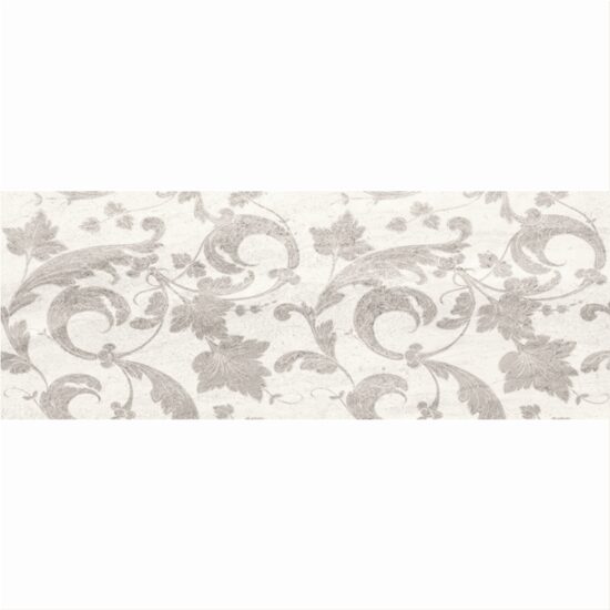 Piesa decorativa Nove Leaves Light Grey 5830, tip decor, 20x50 cm, gri
