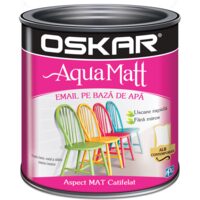 Email mat pe bază de apă OSKAR Aqua, alb contemporan 0,6 L