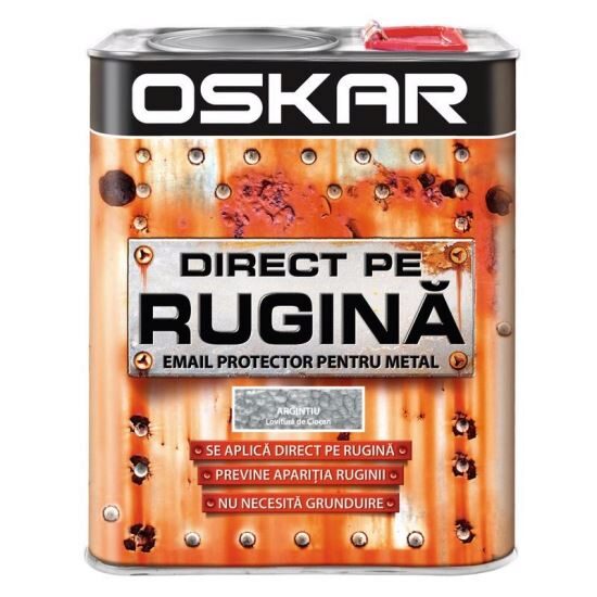 Vopsea Oskar Direct pe Rugina Email argintiu lovitura de ciocan 2.5L