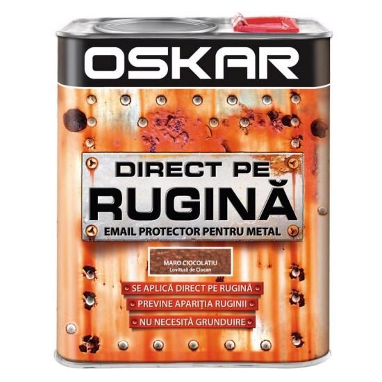 Vopsea Oskar Direct pe Rugina Email maro ciocolatiu lovitura de ciocan 2.5L