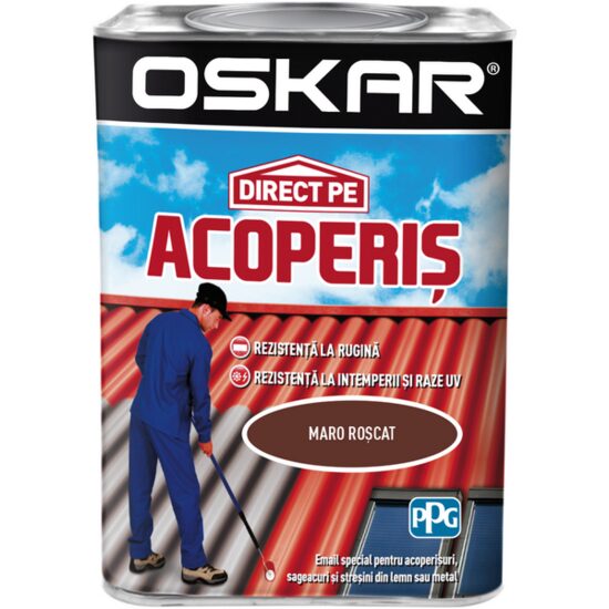 Email pentru acoperiș OSKAR, maro roscat 0,75 L
