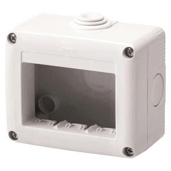 Doza aparat aparenta 3 module IP40 GEWISS GW27003