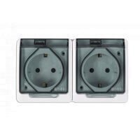 Priza dubla C.P. capac ceramica IP55 ELCO EL0004871