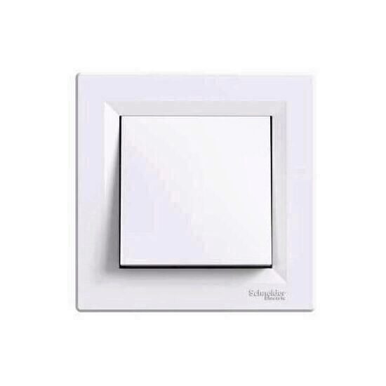 Intrerupator simplu, fara surub, alb Schneider EPH0100121