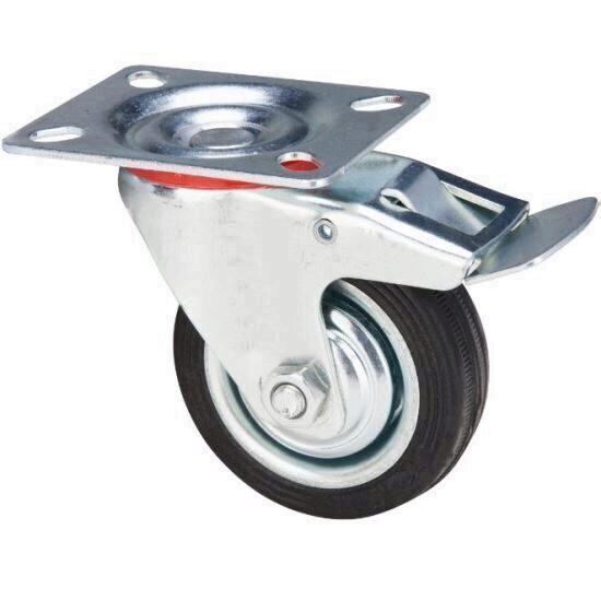 Roata pivotanta cu flansa cu frana D[mm]: 200; S[Kg]: 150 EVOTOOLS 674502