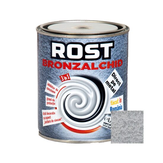 Email anticoroziv 3 în 1 Rost Bronzalchid, argintiu, 0,75 L